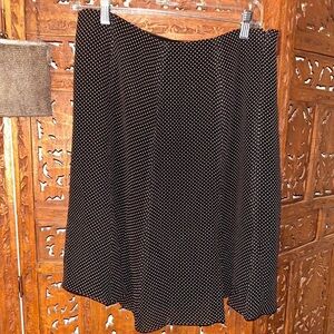 Express Black and White Polka Dot Skirt